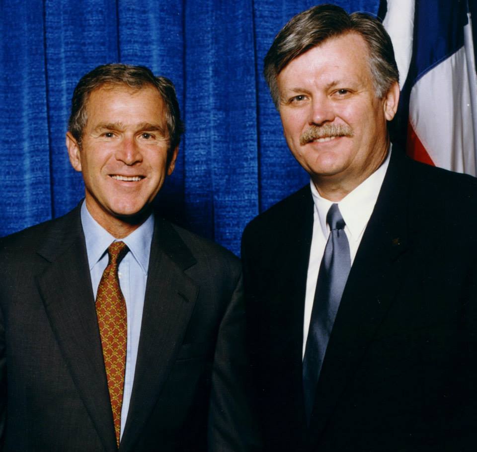 Robert L. Hurley with President George W. Bush